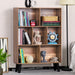 7 Cube Bookshelf 3 Tier Modern Bookcase with Legs,Wood Book Shelves Storage Organizer Shelf,Free Standing Bookcases,Oak Display Bookshelves