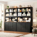 SeventyTwoInch Tall Black Bookcase With PowerOutlet System
