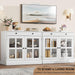 Sideboard Buffet Cabinet with Glass Doors and Adjustable Shelves