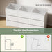 Modern 9 Drawer Dresser for Bedroom, Simply Chest of Drawers, Wood Storage Dresser with Deep Drawers for Living Room Hallway Entryway (White)