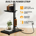 Floor TV Stand with Power Outlet, TV Mount Stand for 32-60 Inch Tvs up to 88 Lbs, Swivel TV Stand Mount with Height Adjustment and Safety Wood Base for Office, Corner, Max VESA 400X400Mm