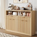 51" Buffet Sideboard Cabinet, Modern Hutch Storage Cabinets Natural