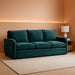 Green Chenille Cloudlike Sofa 83 Inches UltraComfort