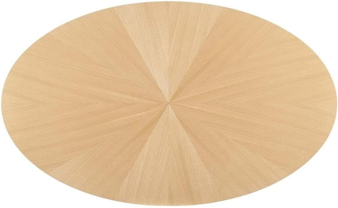 EEI-3849-OAK Crossroads 71" Oval Wood Dining Table, Oak