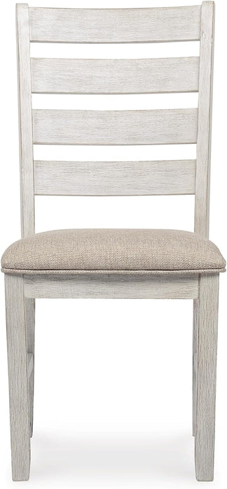 Skempton Modern Farmhouse Dining Room Chair, 2 Count, Whitewash