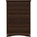Espresso 5-Drawer Chest with Wide Top