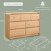 Contemporary Oak Seven Drawer Dresser With Texture