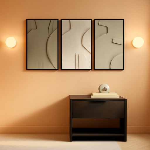 ThreeDimensional Sandstone Wall Art With Black Frame