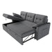 Sectional Sofa with Storage and Soft Seat ,Reversible Pull Out Couch for Living Room,Gray