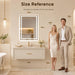 24X36 LED Bathroom Mirror with Lights, Backlit + Frontlit