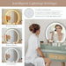 Mint Bohochic Rattan Vanity Desk Illuminated Mirror