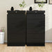 51" Tall Black Dresser 7 Drawer with LED Lights & Charging Station