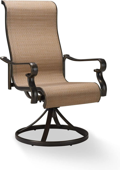 Brigantine 7-Piece Outdoor Dining Set, Weather-Resistant Patio Dining Set for 6 with Rectangular Table and Sling Swivel Rockers for Backyard, Patio, Deck, Porch, Pergola, Poolside