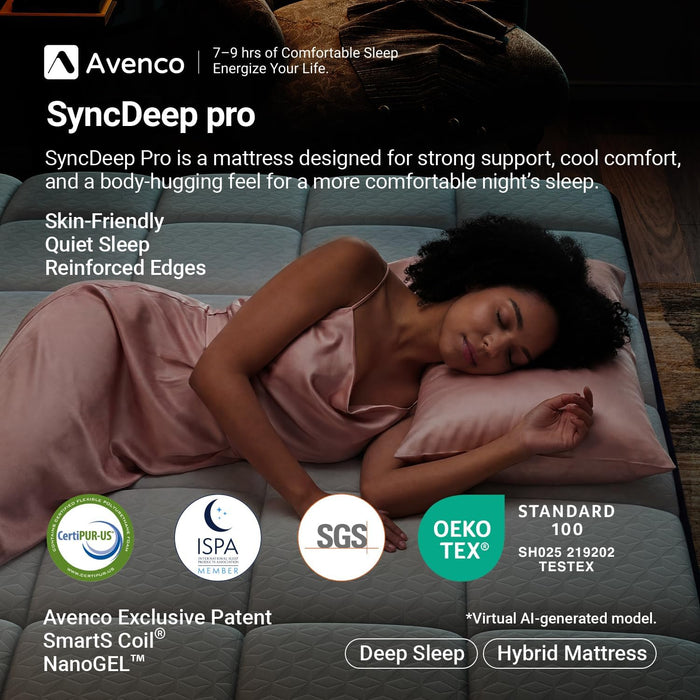 Hybrid Mattress with Gel Memory Foam, 10 Inch Twin Size Mattress