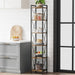 Rustic Brown IndustrialGrade Narrow Six Tier Bookcase