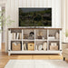 8-Cube Storage Organizer, Farmhouse Bookshelf, Display Shelf for Living Room, Bedroom, Home Office, White