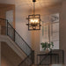 Black Industrial Geometric Pendant Lighting 6 Light