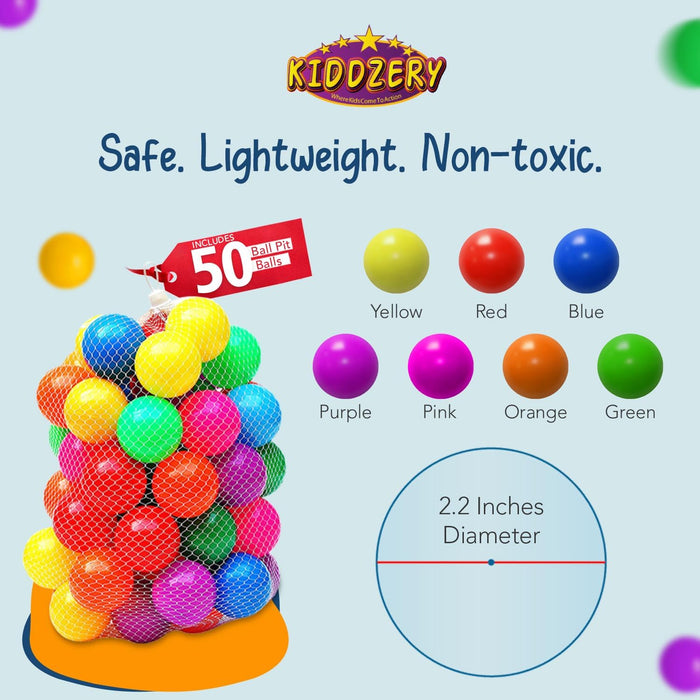 Kids Ball Pit Pop up Play Tent, Playhouse Tent for Boys Girls Babies and Toddlers, Indoor Outdoor Toy Perfect Kid’S Gifts, 50 Ball Pit Balls Included