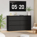 Dresser with 6 Drawers, Chest of Drawers with Hidden Drawer, Black