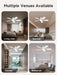Ceiling Fans with Lights and Remote, 46 Inch Low Profile Ceiling Fan with Light, Flush Mount, Reversible, 3CCT, Dimmable White Modern Ceiling Fan for Bedroom, Living Room, Outdoor Patio