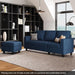 Navy Blue Convertible Sectional Sofa