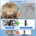 8Ft Tiki Hula Thatched Patio Beach Umbrella Hawaiian Style for Outdoor | Zinc Alloy Push Button Tilt,Upf 50+,Strong Wind Resistance,8 Steel Rib,45°Of Tilt,Environmentally Artifcial Straw,Easy Set UP