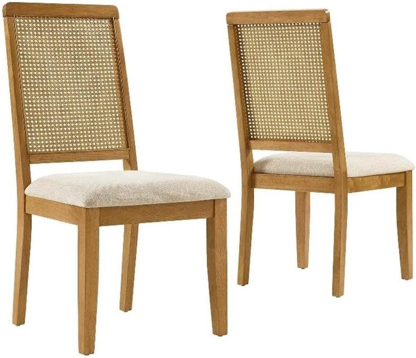 Arlo Dining Chairs, Natural Natural Heathered Weave Light Beige