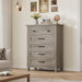 Ash Grey Freestanding Contemporary Wooden Large Dresser