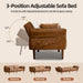 EightyFiveInch UltraConvertibleArmrests Futon Sofa Bed