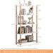 5Tier PremiumQuality SolidWood Bookshelf White Display Unit