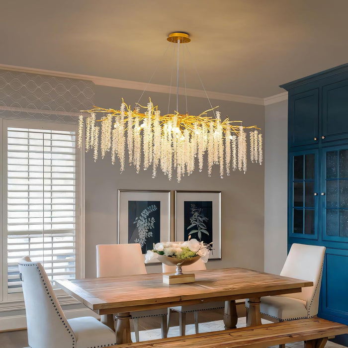 Golden Tree Branch CrystalChandelier 13 Light Pendant