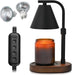 Candle Warmer Lamp Timer Height Adjustable, Birthday Gifts for Women Mom Gifts, House Warming Gifts New Home Decor, Wax Melt with 2 Bulbs Blacks