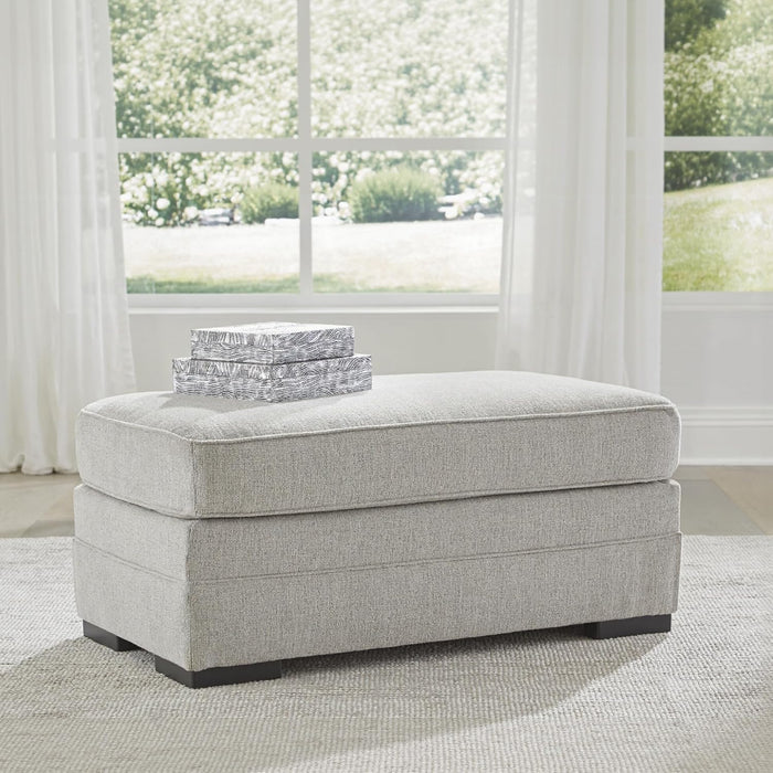 Eastonbridge Casual Upholstered Rectangular Ottoman, Light Gray