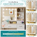3 Lighting Modes Adjustable Brightness, with LED Lights and Mirror, with Power Outlets and 2 Drawers, 4 Storage Shelves Cabinet, White Makeup Table, Vanity Desk, Dressing Table for Bedroom