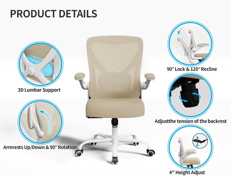 Office Chair: Mesh Ergonomic Desk Chair with 3D Lumbar & Swivel