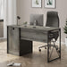Office Desk with Drawers, 55 Inch Industrial Computer Desk with Storage, Wood Teacher Desk with Keyboard Tray & File Drawer for Home Office, Dark Gray Oak