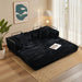81 Inch Foldable Black Sofa Bed MemoryFoamContourPlus