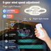 Low Profile Ceiling Fans with Lights and Remote, Fandelier Ceiling Fan Flush Mount, 3000K-6500K Smart 5 Blades LED Fan Light, Small Ceiling Fans with Lights for Bedroom, Kitchen