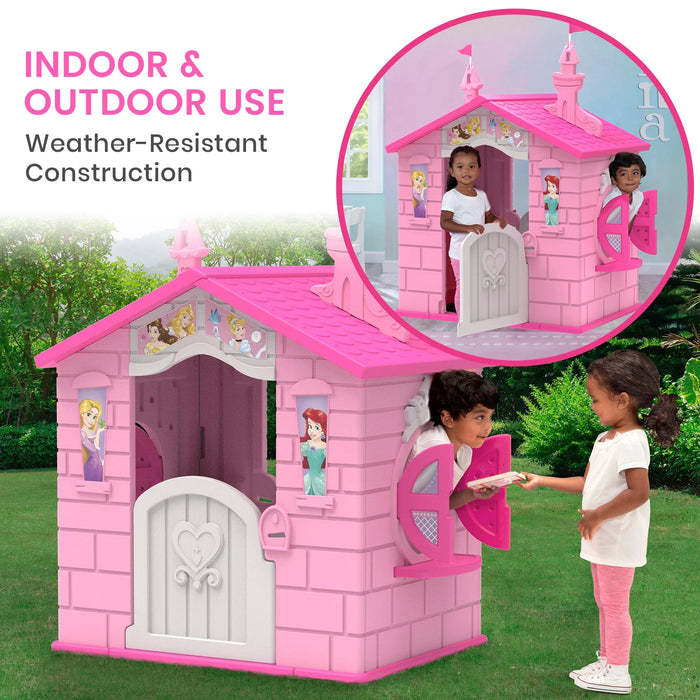 Disney Princess Plastic Indoor,Outdoor Playhouse with Easy Assembly