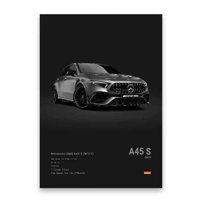 Famous Cars M5 918 GT3 Canvas Wall Art Print Poster G63 STO SLS Decorative Mural Modern Home Decor Birthday Gift Unframed