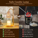 Candle Warmer Lamp with Timer - Electric Candles Wax Warmers Glass Lamps for Jar Candles Burner Adjustable Height and Dimmable Light Modern No Flame Scented Candle Warming Lantern, Amber