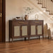 60" Walnut Sideboard Buffet Cabinet with Adjustable Shelves