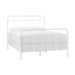 Dorley Farmhouse White Metal Queen Bed (64.76 in W. X 53.54 in H.)