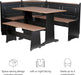 Black and Pecan Breakfast Dining Set Ardmore Nook