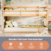 Twin Over Twin NaturalFinish SolidWood BunkBed Ladder