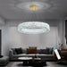32 Inch Chandelier Glam Dimmable LED Crystal Chandeliers Luxury round Pendant Lighting Fixtures for Dining Room Bedrooms Gold