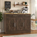 43" Farmhouse Sideboard Buffet Cabinet, Rustic Brown