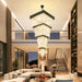W32In X H94.5In Large Black Gold Crystal Chandelier,Square Crystal Raindrop Chandelier High Ceiling Pendant Light for Entrance Villa Foyer Ceiling Lighting Fixtures