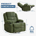 Rocking Recliner Chair for Adults Wide 360° Swivel Rocker Recliner