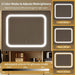 Vanity Table With Electroluminescent LED Mirror Natural